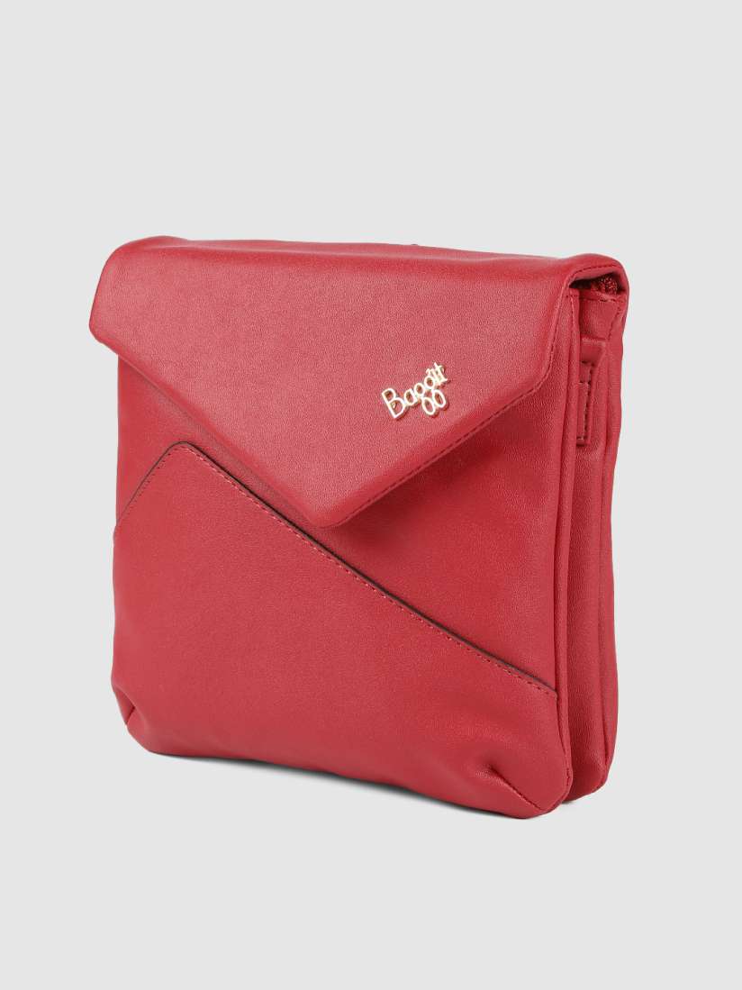 Baggit red solid sling bag deals
