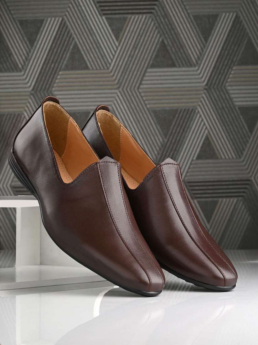 Buy House of Pataudi Men Brown Solid Slip On Shoes Casual Shoes for Men 14061008 Myntra