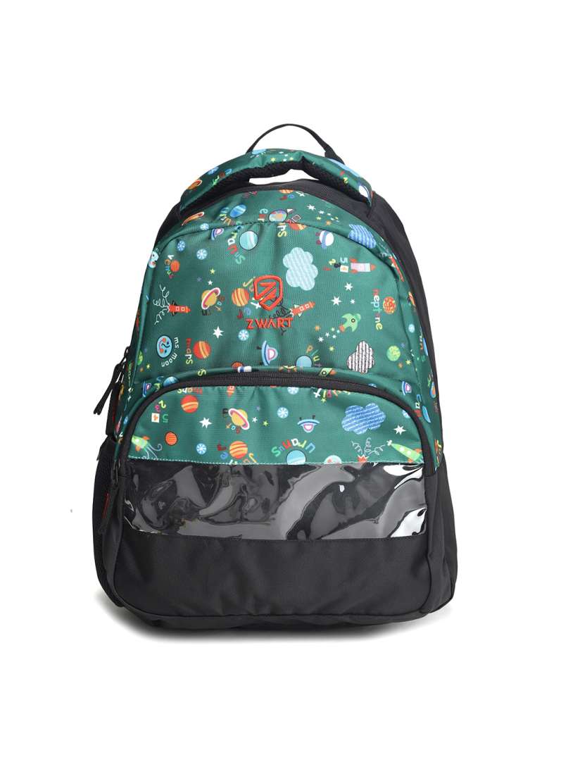 Buy Zwart Unisex Blue Black Graphic Backpacks Backpacks for Unisex 14065430 Myntra