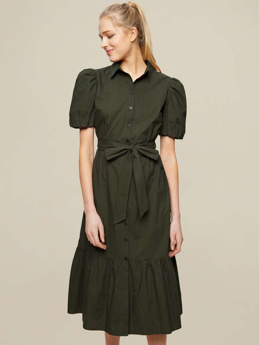 Buy DOROTHY PERKINS Women Olive Green Solid Pure Cotton Shirt Dress Dresses for Women 14066680 Myntra
