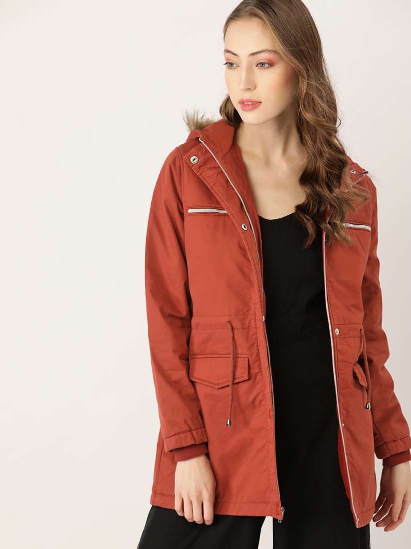 Women's cotton jacket with hood on sale