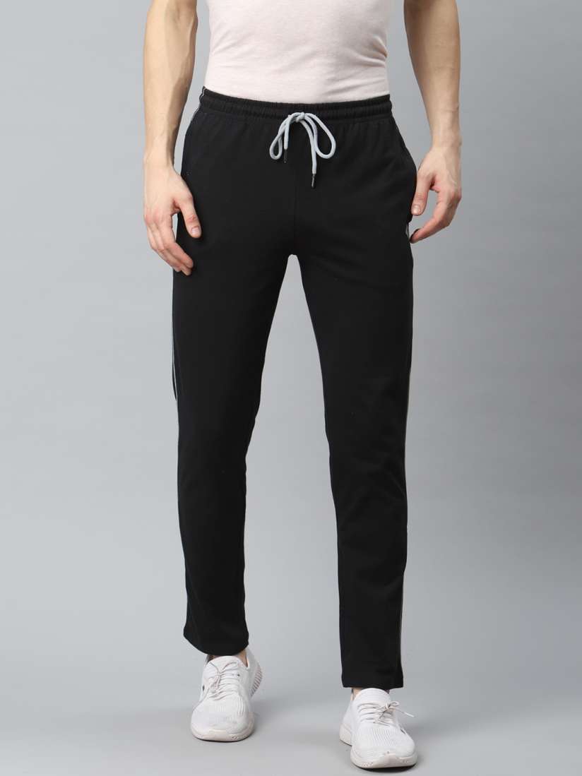 Buy Almo Wear Men Black Slim Fit Solid Pure Cotton Track Pants Track Pants for Men 14070576 Myntra