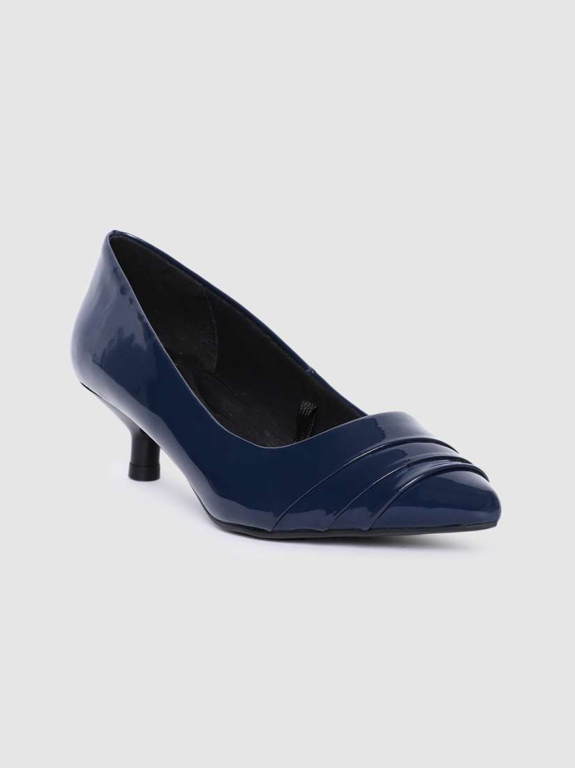 Buy Carlton London Women Navy Blue Solid Pumps Heels for Women 14073458 Myntra
