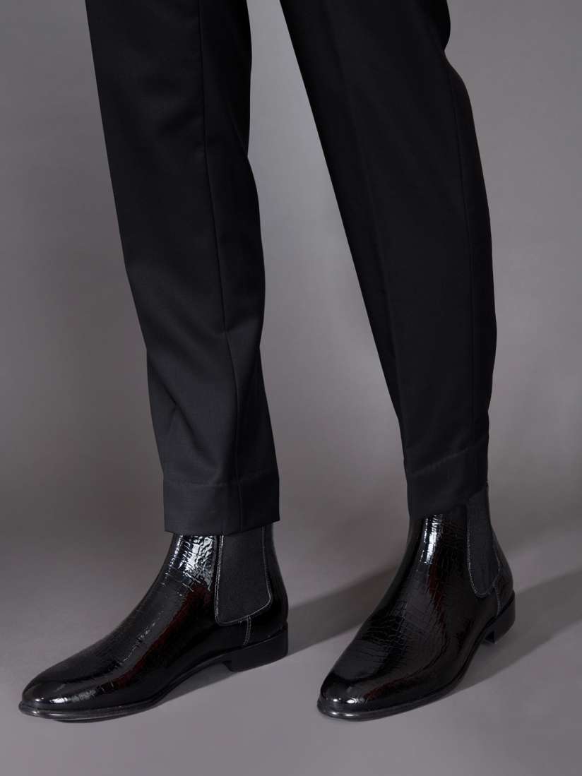 Black formal boots mens shop