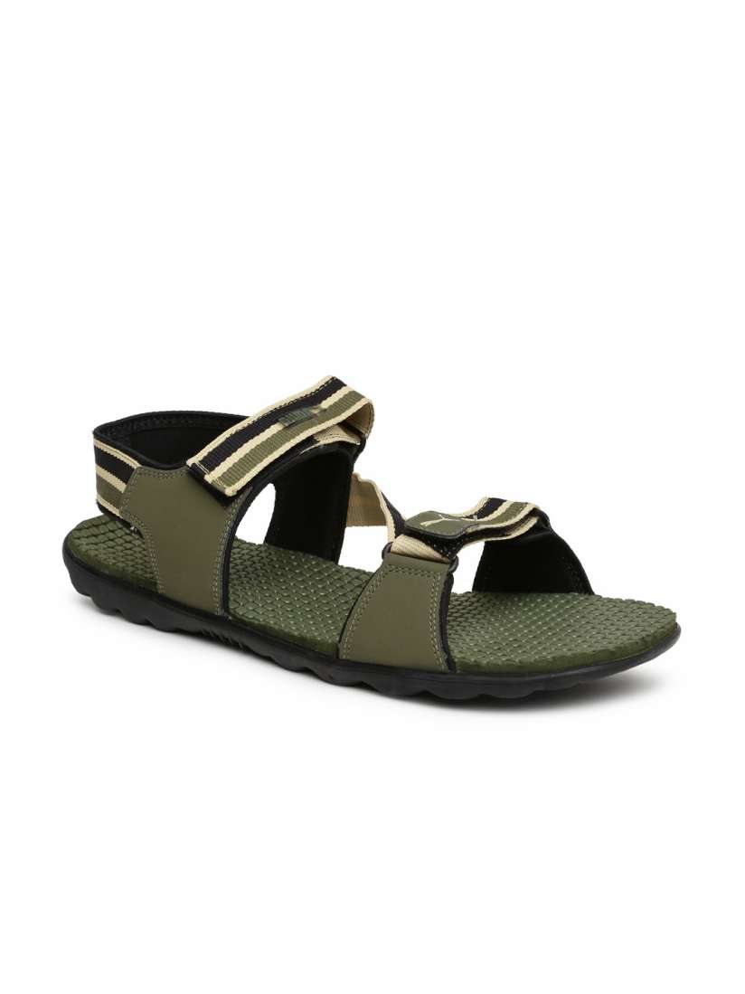 Buy PUMA Men Olive Green Beige Silicis Mesh DP Sports Sandals Sports Sandals for Men 1408271 Myntra