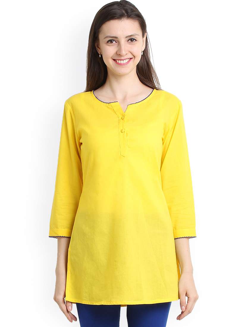 Buy Azira Yellow Kurti Kurtis for Women 1408377 Myntra