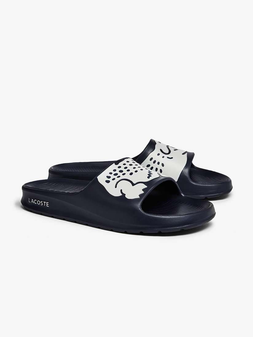 Buy Lacoste Men White Black Printed Sliders Flip Flops for Men 14085862 Myntra