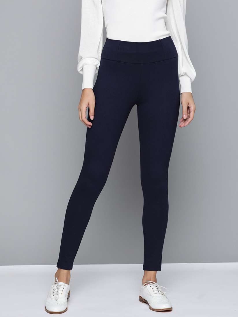 Ladies navy treggings clearance