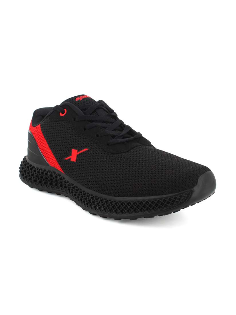 Sparx men's black and red running shoes clearance