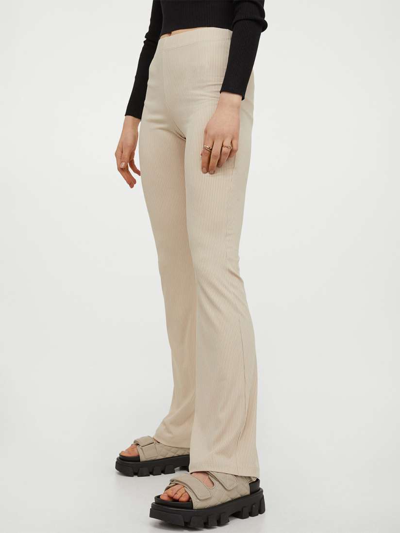 h&m ribbed trousers