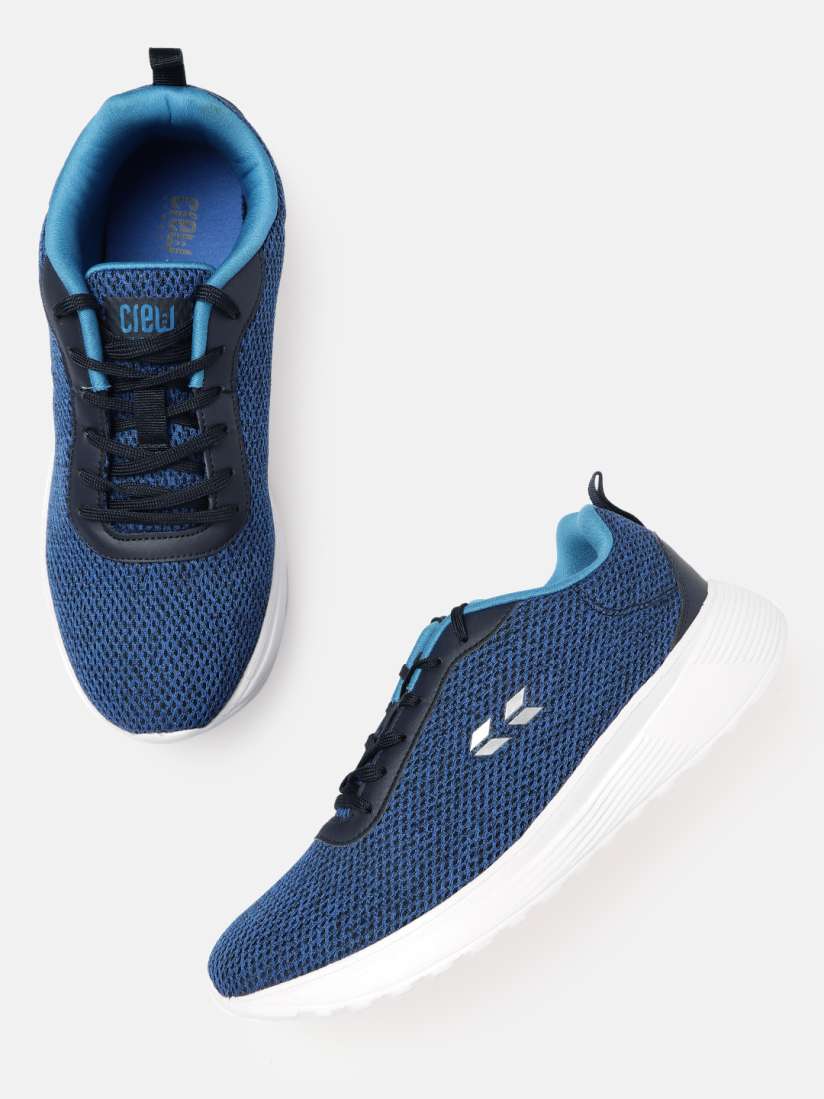 Buy Crew STREET Men Blue Woven Design Sneakers Casual Shoes for Men 14101542 Myntra
