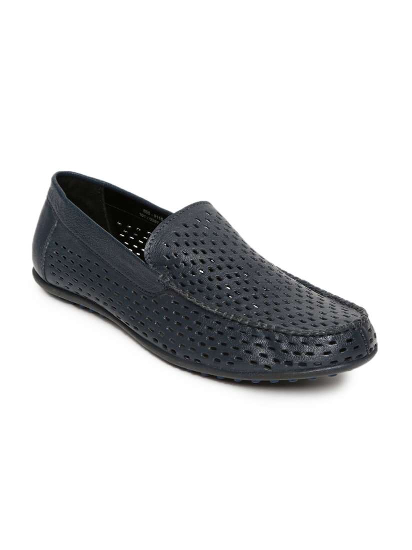 Buy Bata Men Navy Leather Cut Out Loafers Casual Shoes for Men 1411601 Myntra