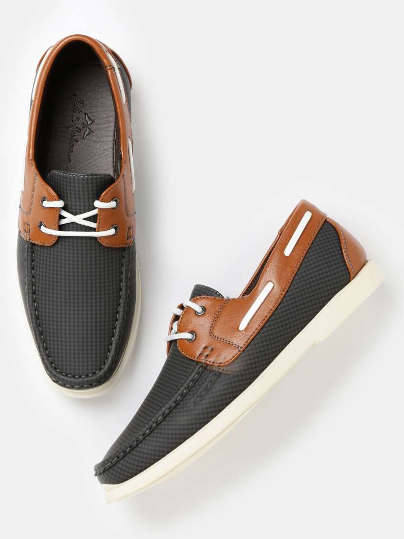 Buy Mast Harbour Men Charcoal Grey Boat Shoes Casual Shoes for Men 1411714 Myntra
