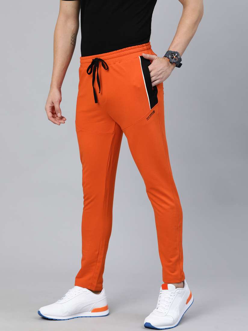 Buy The Indian Garage Co Men Rust Orange Solid Regular Fit Track Pants Track Pants for Men 14125158 Myntra