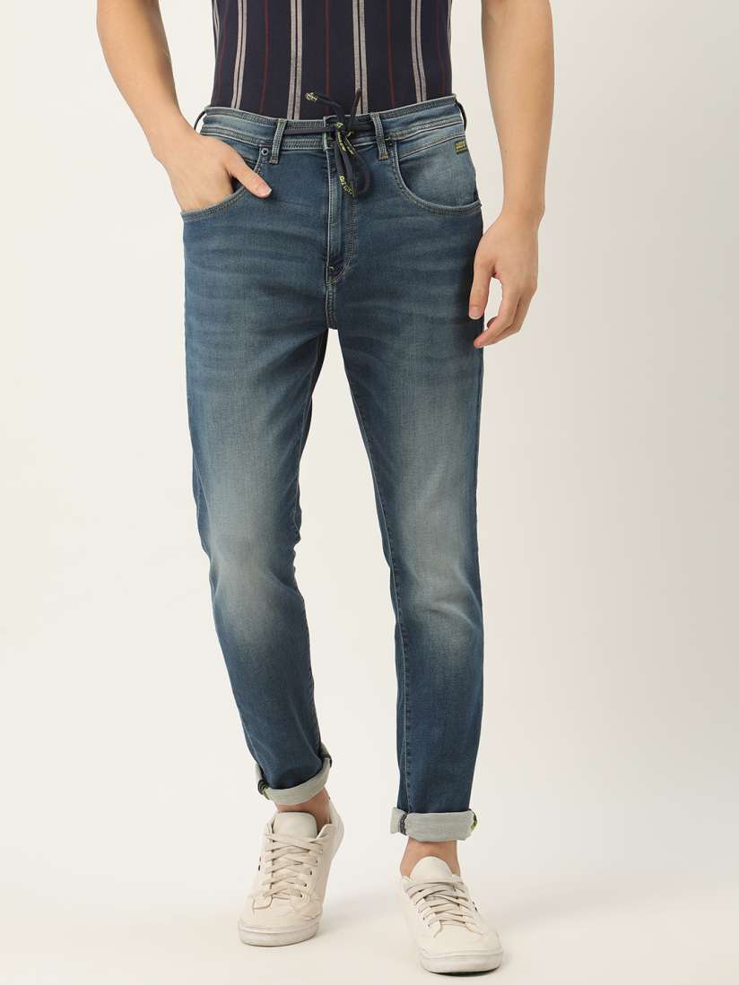 Buy Flying Machine Men Blue Tapered Fit Light Fade Stretchable Jeans Jeans for Men 14126044 Myntra