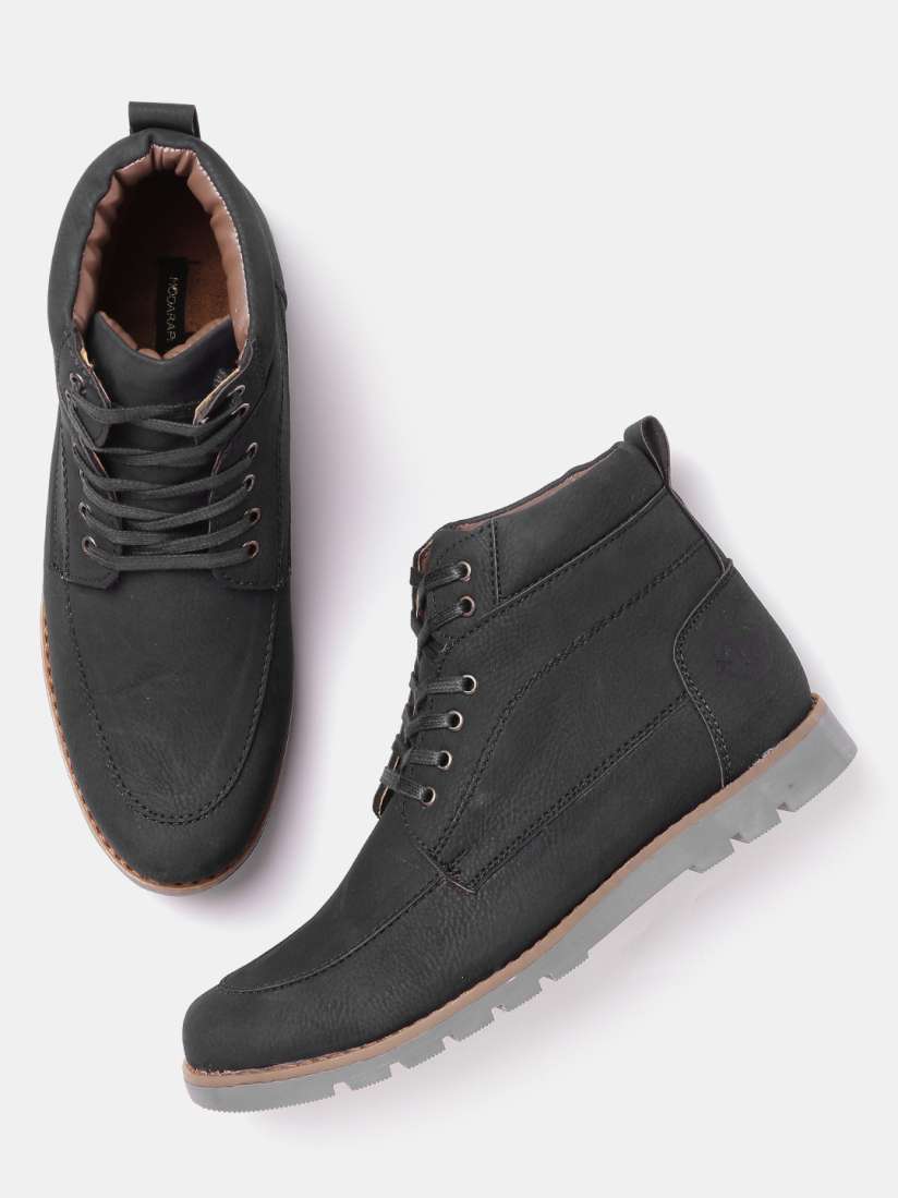 Buy Moda Rapido Men Black Textured Casual Shoes Casual Shoes for Men 1414055 Myntra