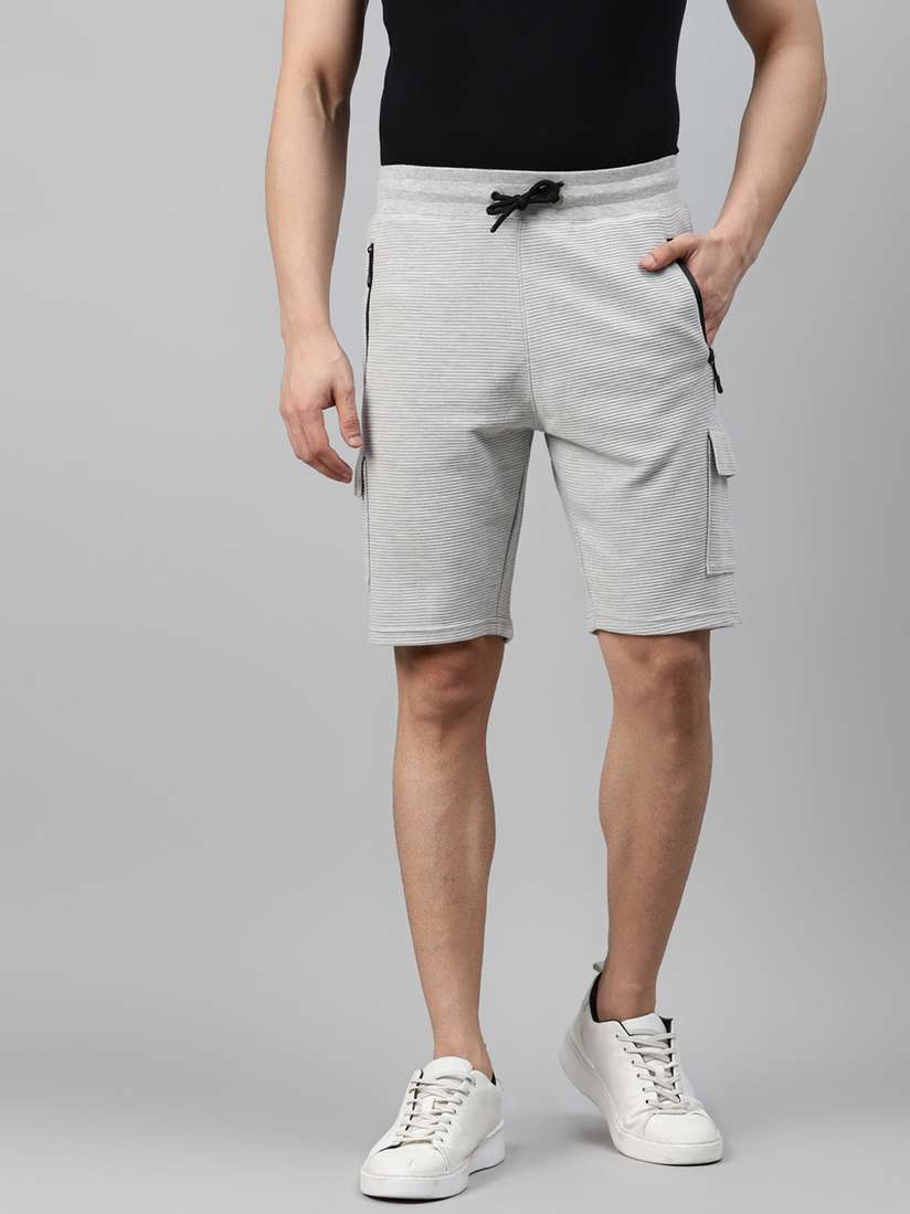 Casual Shorts Mens Slim Fit Sweat Shorts Buy ManQ CASUAL Men Grey