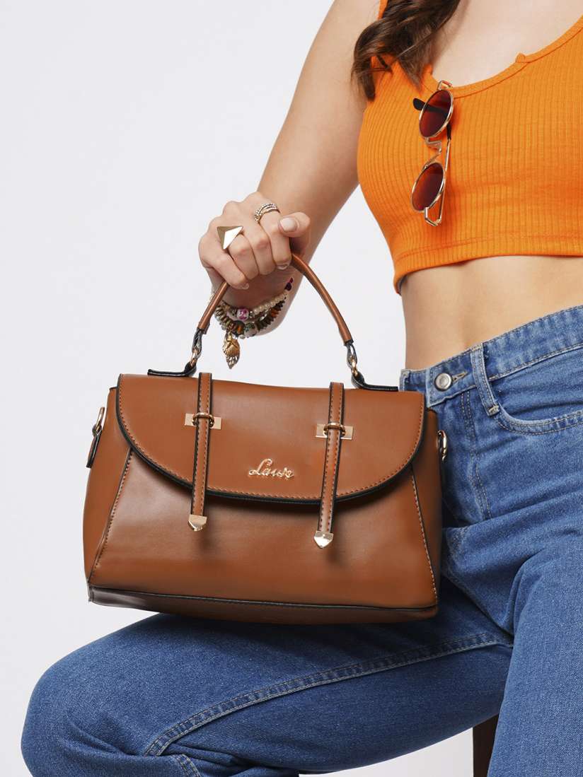 Buy Lavie Beech Women Tan Brown Solid Satchel Handbag Handbags for Women 14149174 Myntra