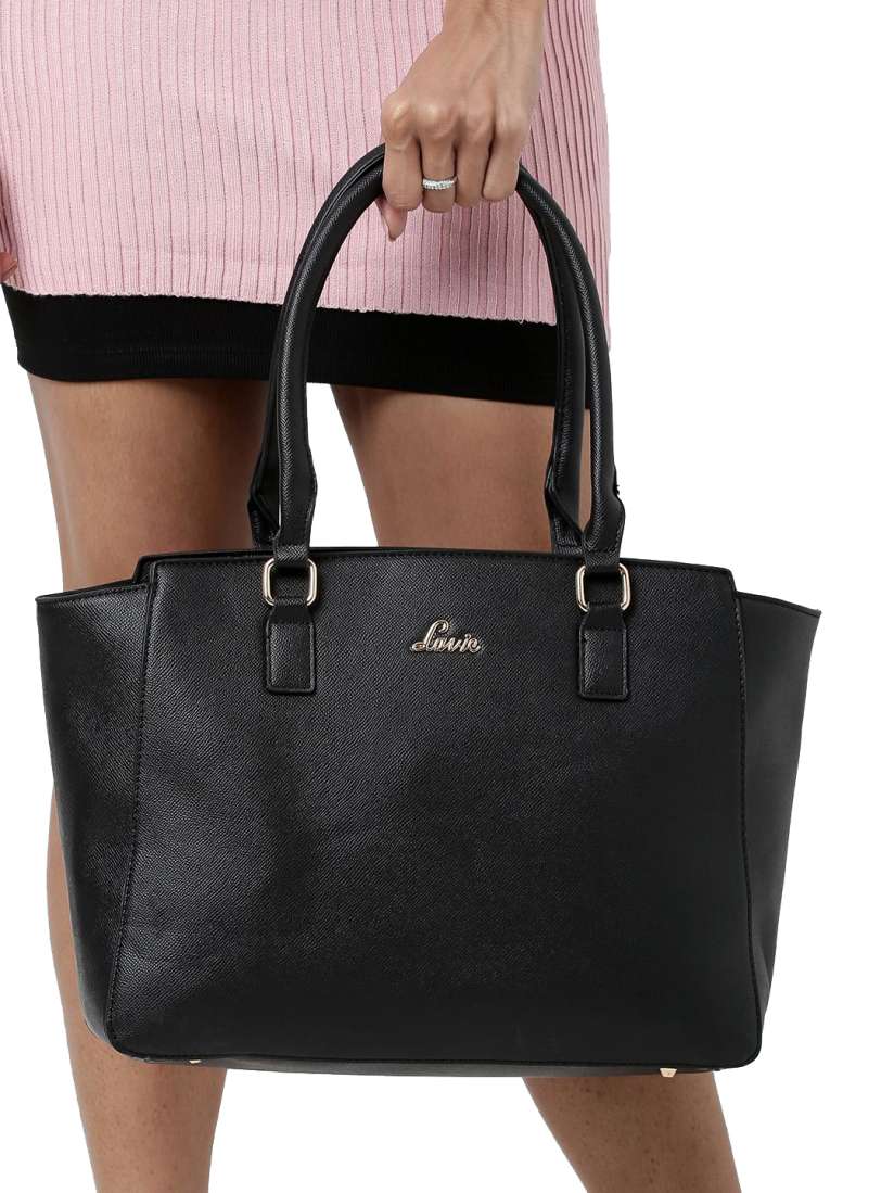Buy Lavie Kaley Women Black Textured Large Tote Bag Handbags for Women 14149182 Myntra