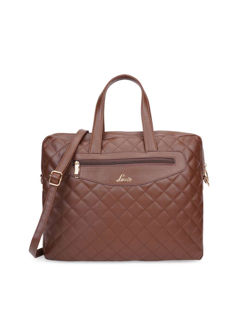 Buy Lavie Afwaa Women Brown Laptop Handbag Laptop Bag for Women 14149240 Myntra