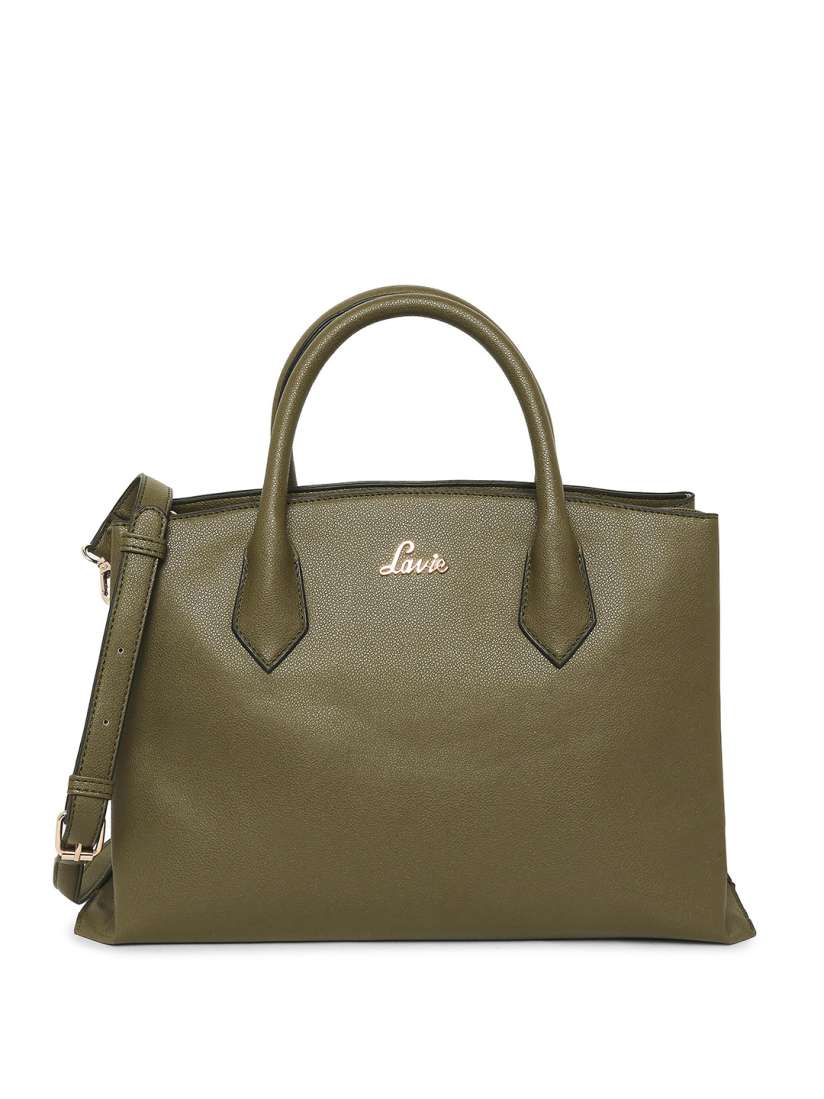Buy Lavie Olive Green Solid Structured Handheld Bag Handbags for Women 14149354 Myntra