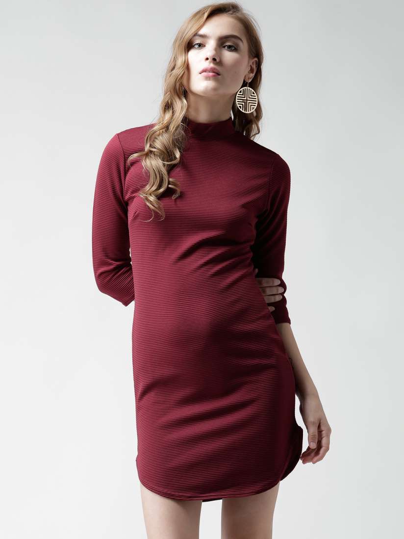 Boohoo maroon dress top