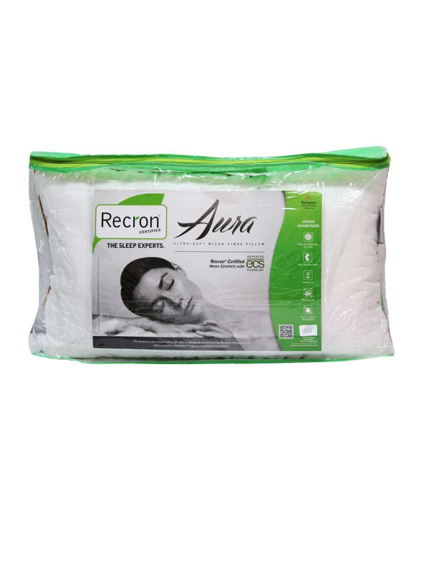 Buy Recron Certified White Single Fibre Sleep Pillow Pillows for Unisex 1415451 Myntra