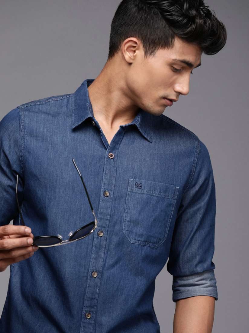 Wrogn denim shirts cheap