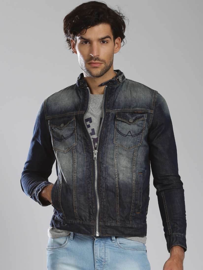 Buy Superdry Blue Washed Slim Denim Jacket Jackets for Men 1416355 Myntra