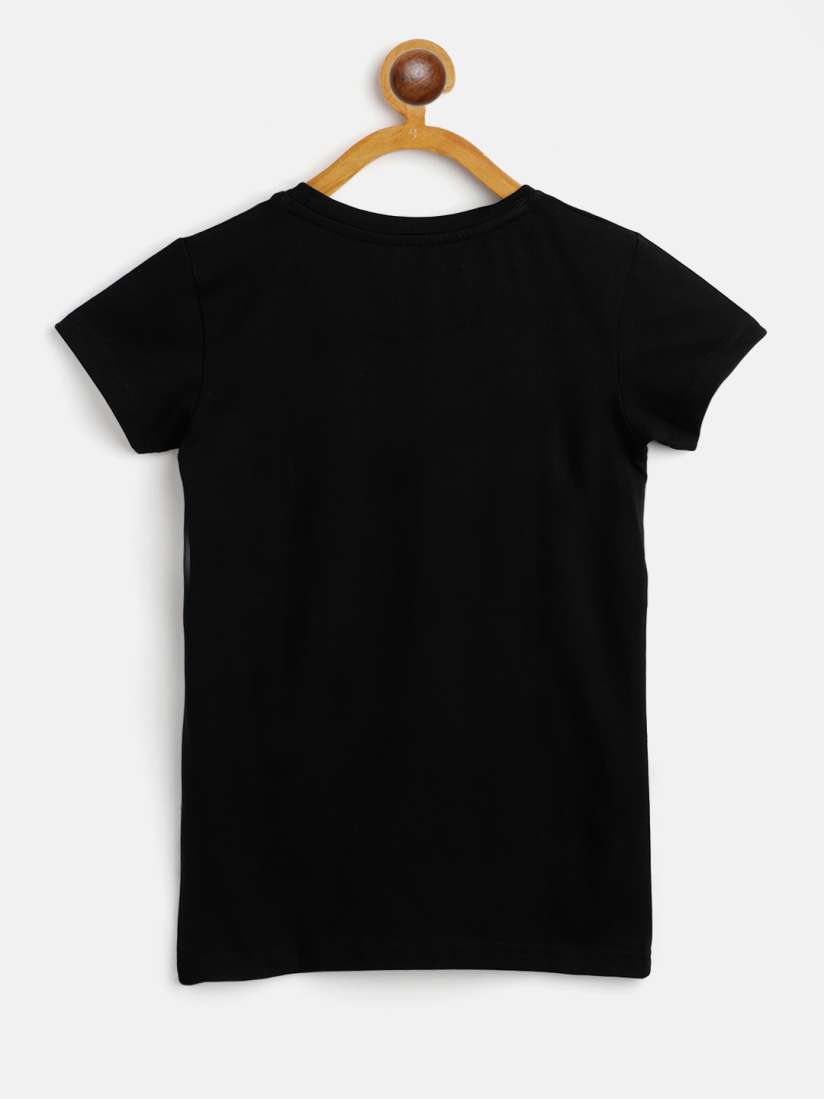 Buy Gini and Jony Black Brand Logo Embellished Regular Top Tops for Girls 14176986 Myntra