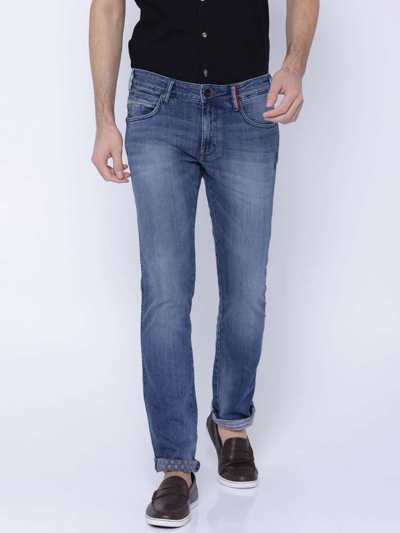 Buy Wrangler Blue Low Rise Skanders Slim Fit Jeans Jeans for Men 1417765 Myntra