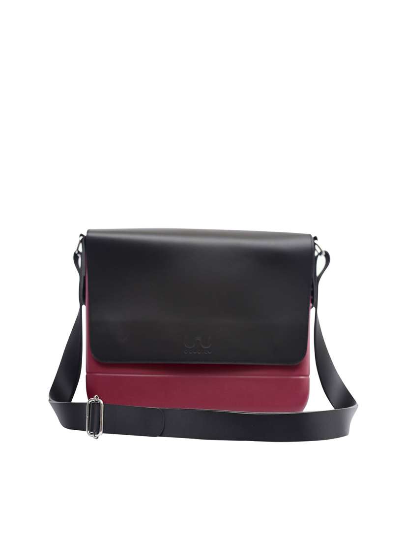 Buy Doubleu Men Maroon Black Colourblocked Messenger Bag Messenger Bag for Men 14189506 Myntra