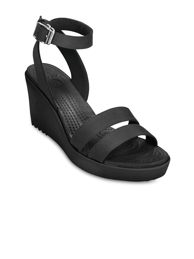 Crocs black wedges cheap