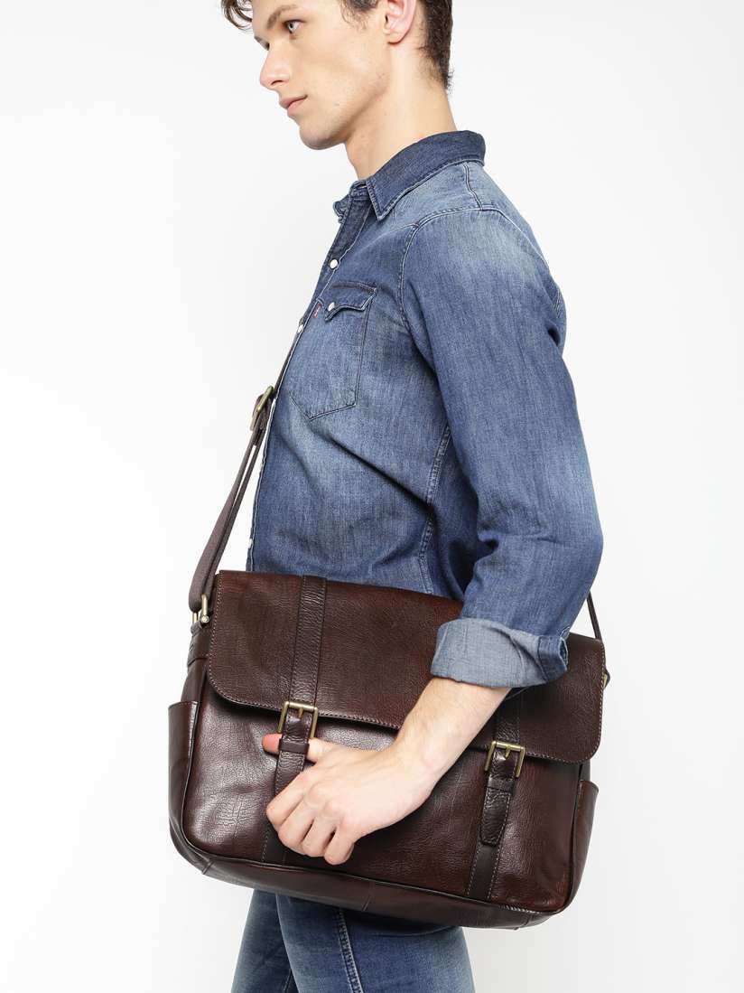 Buy Fossil Men Brown Laptop Bag Laptop Bag for Men 1420671 Myntra