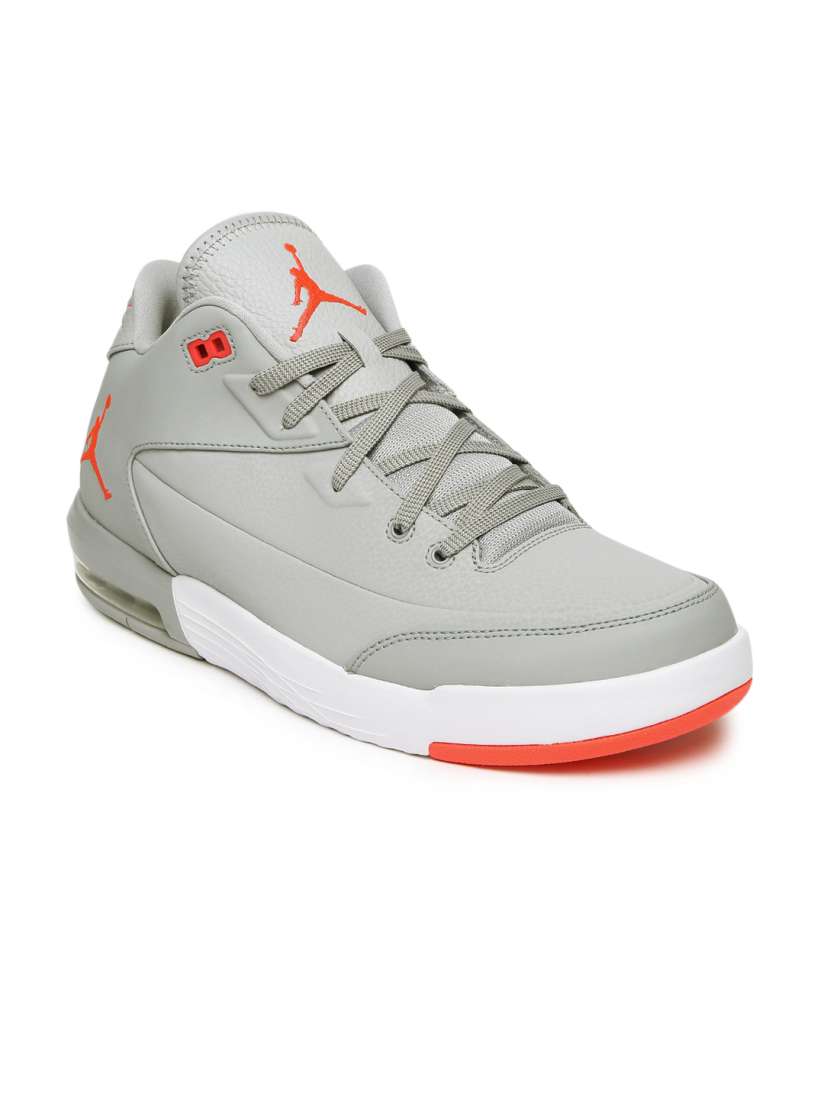 Buy Nike Men Grey Jordan Flight Origin 3 Leather Basketball Shoes Sports Shoes for Men 1420950 Myntra