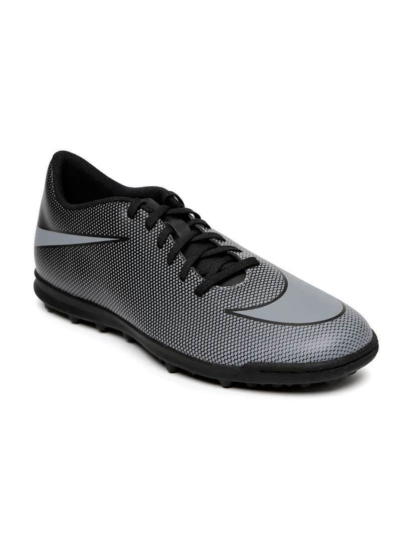 Buy Nike Men Black Grey Bravata II TF Printed Football Shoes Sports Shoes for Men 1421022 Myntra