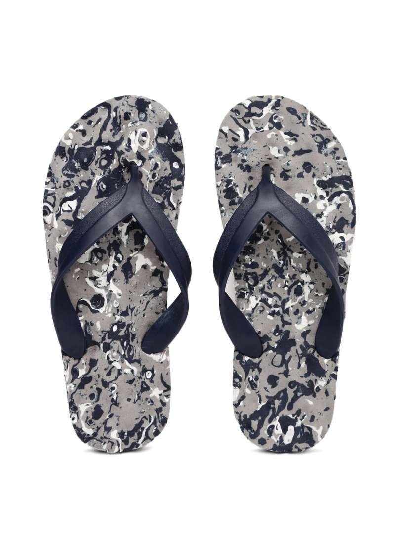 Buy Roadster Men Navy Grey Printed Flip Flops Flip Flops for Men 1421056 Myntra