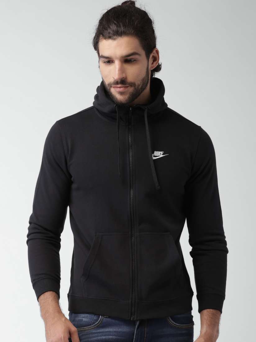Buy Nike Black AS M NSW HOODIE FZ FT CLUB Sweatshirt Sweatshirts for Men 1421385 Myntra
