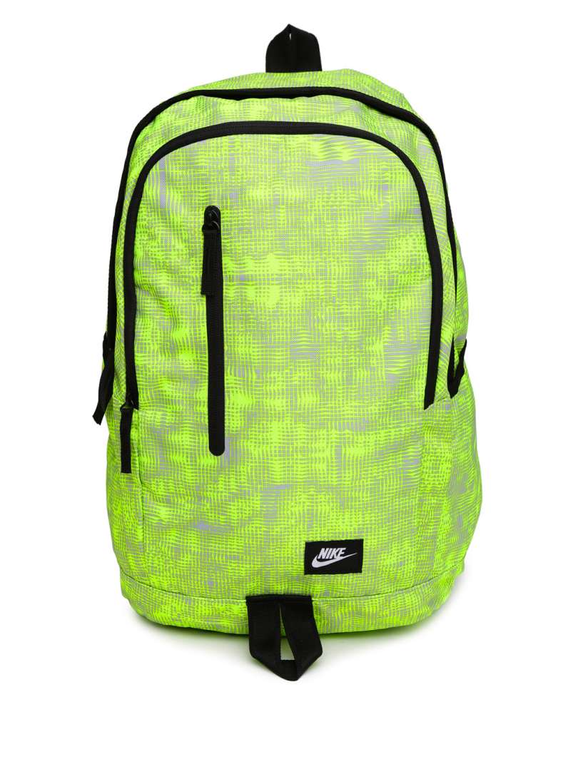 Buy Nike Men Fluorescent Green Grey All Access Soleday Printed Backpack Backpacks for Men 1421504 Myntra