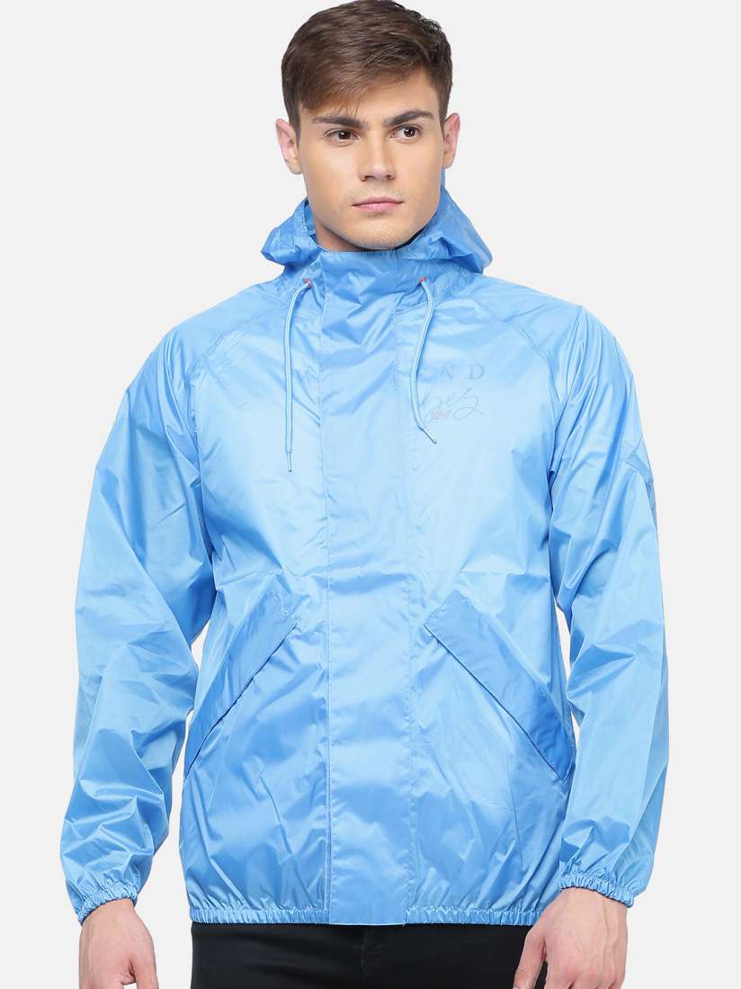 Buy Wildcraft Men Blue Solid HypaDry Hooded Rain Jacket Rain Jacket for Men 14218944 Myntra