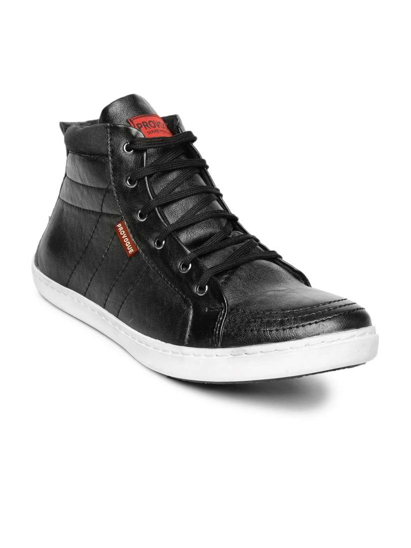 Buy Provogue Men Black High Top Sneakers Casual Shoes for Men 1423068 Myntra