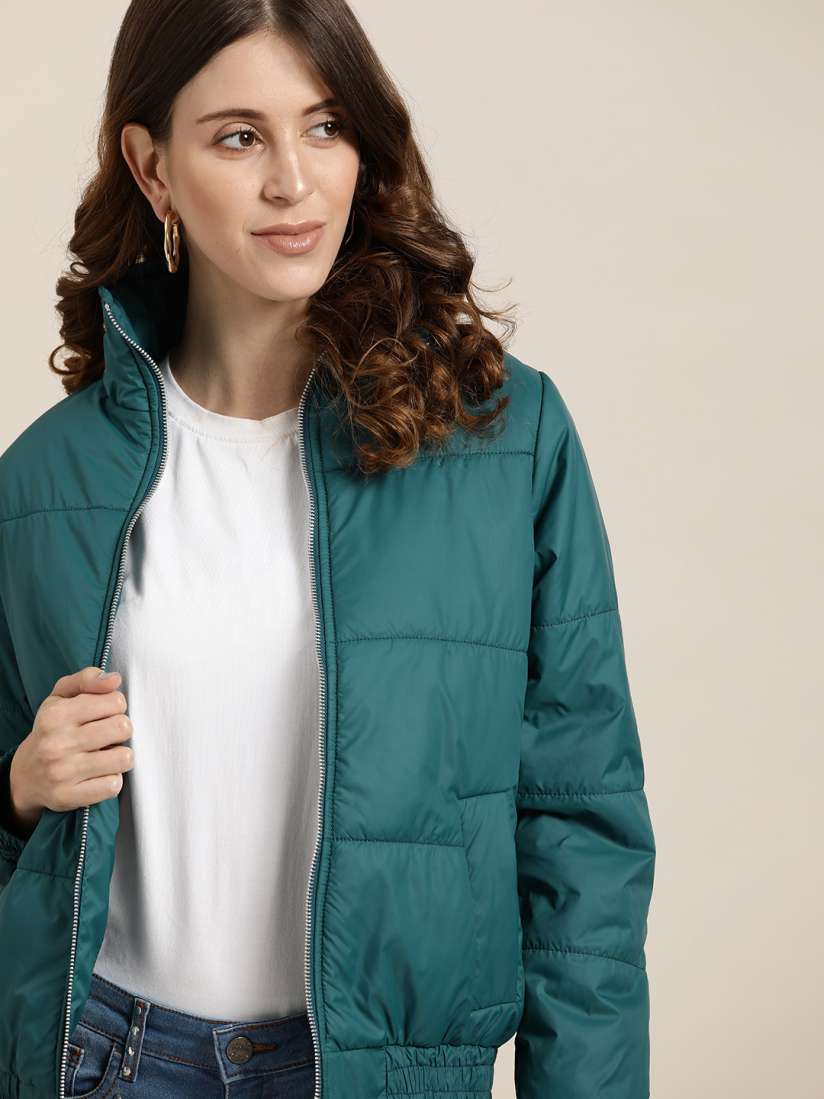 Teal green jacket cheap