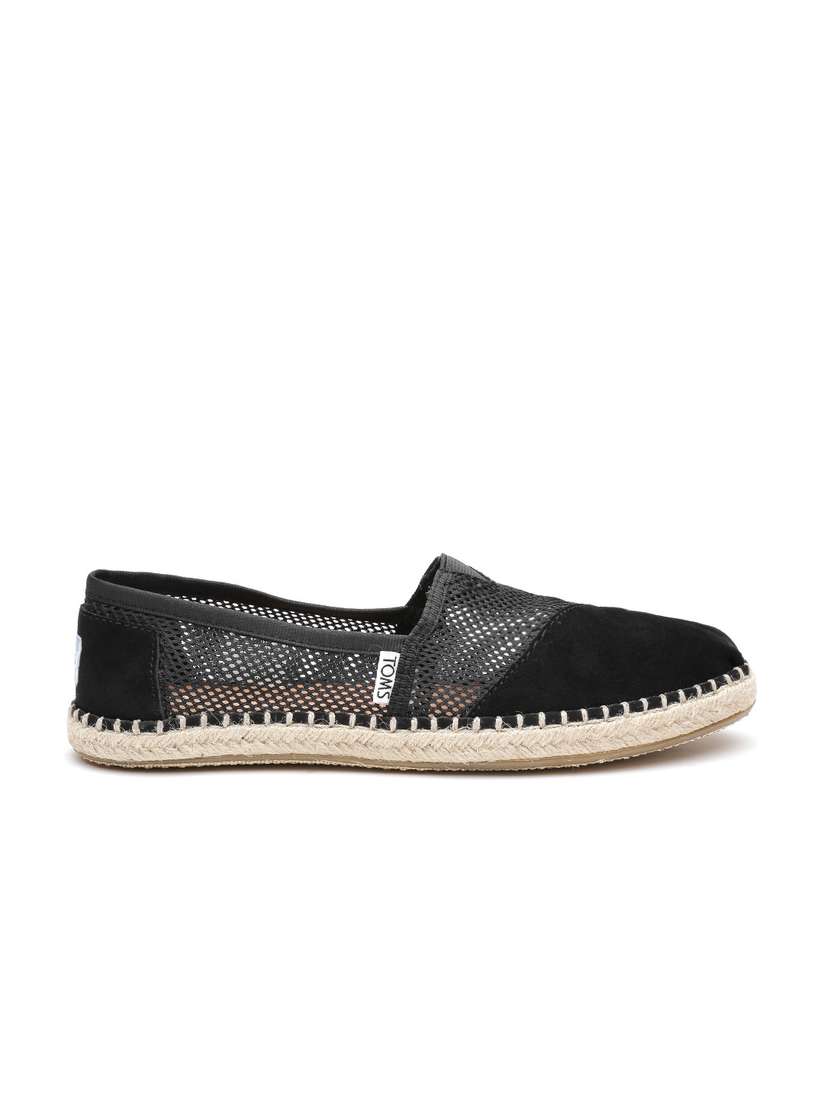 Suede Espadrilles Toms Black Leather Women's Espadrilles Toms