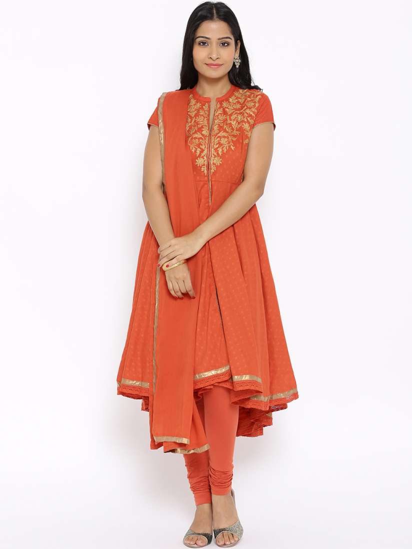 Biba orange anarkali cheap