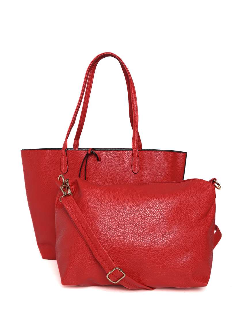 Buy Lino Perros Red Shoulder Bag with Sling Bag Handbags for Women 1424625 Myntra