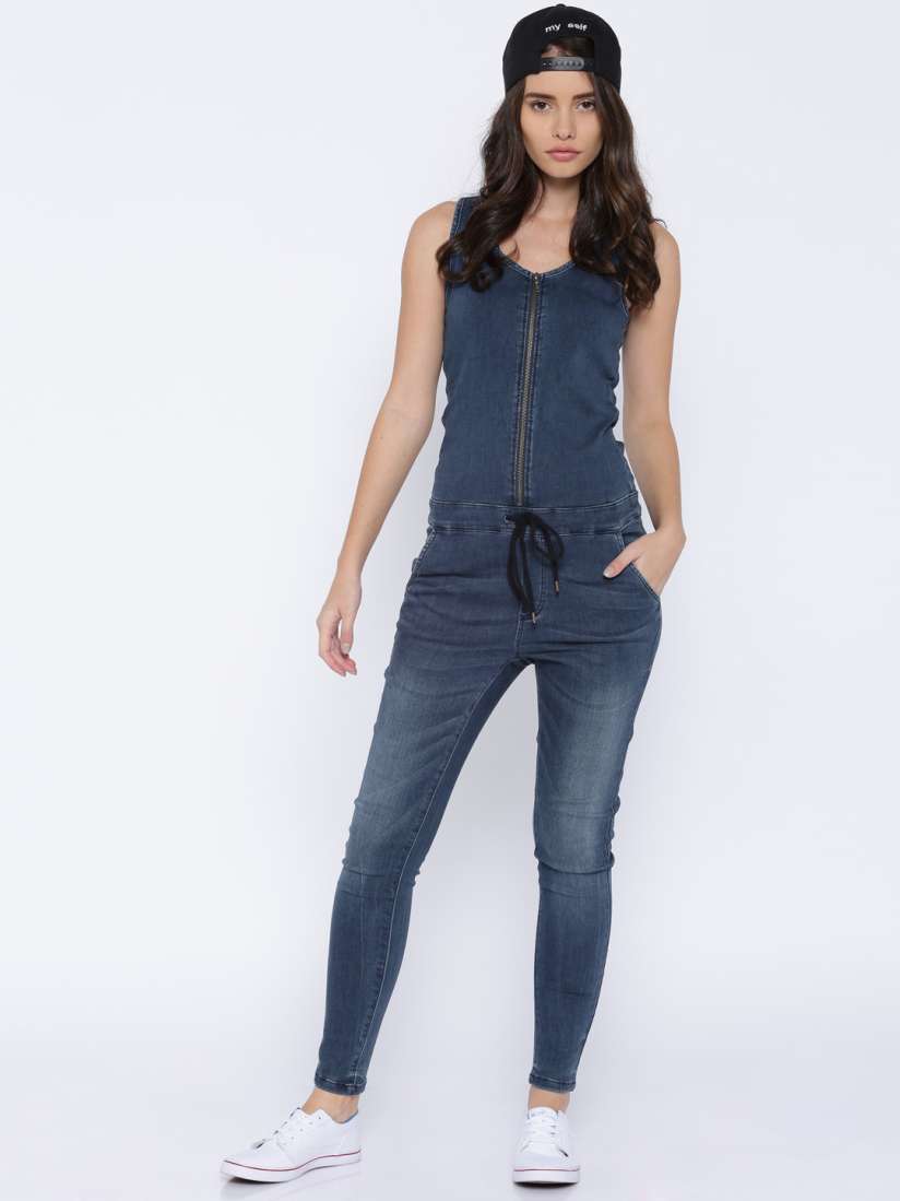 Denim jumpsuit myntra outlet