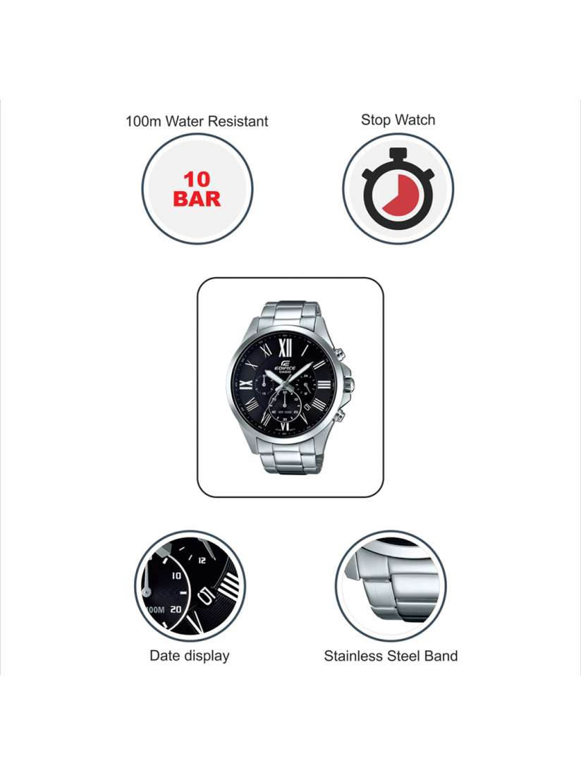 Buy CASIO Edifice Men Black Dial Chronograph Watch EFV 500D 1AVUDF EX317 Watches for Men 1426359 Myntra