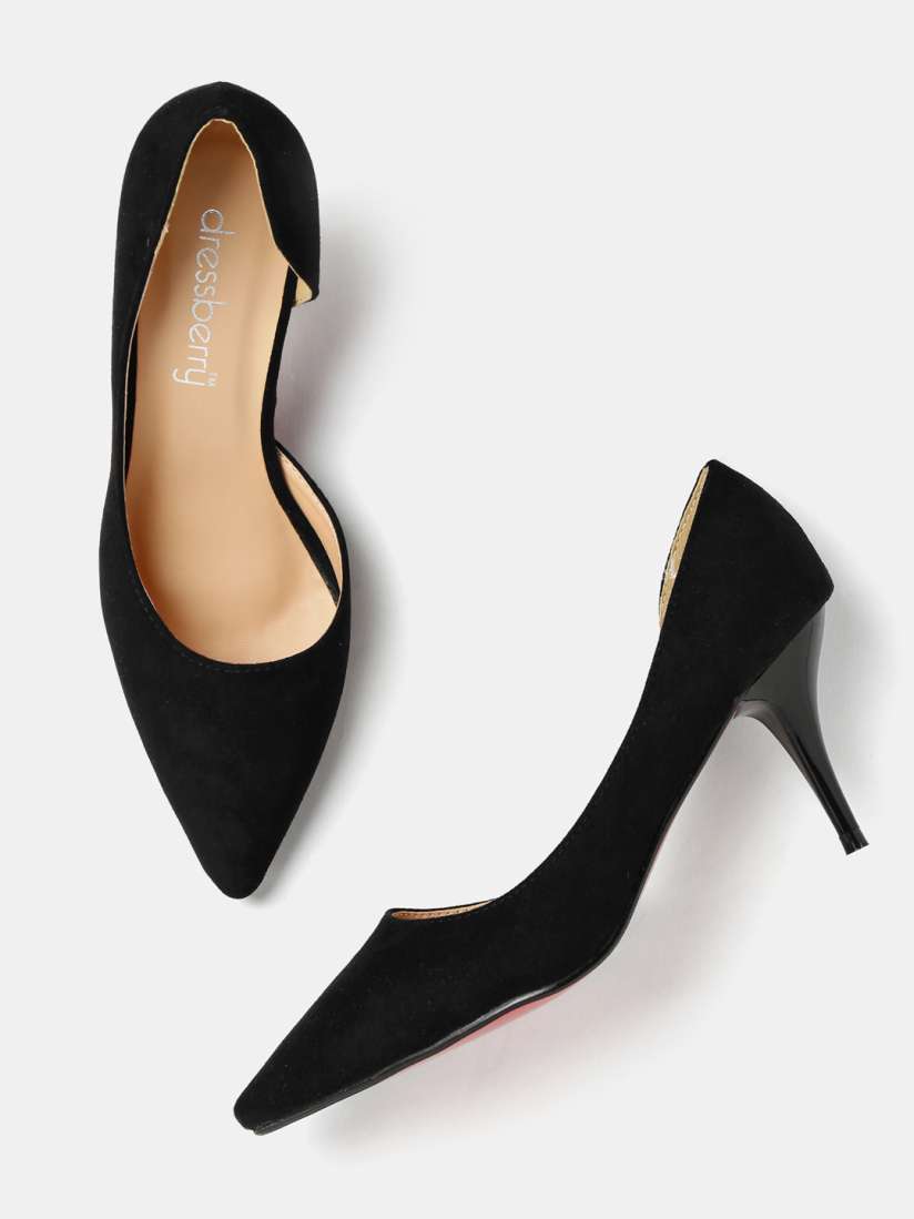 Myntra black heels sale