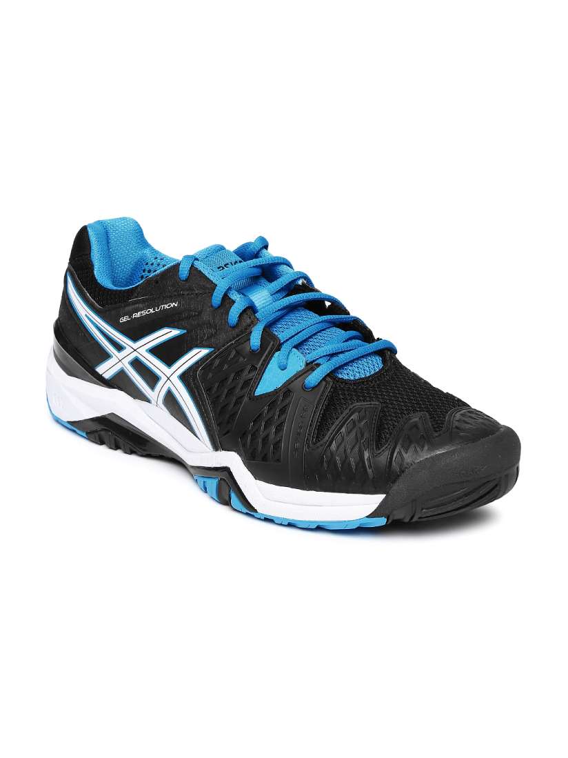 Buy ASICS Men Black Gel Resolution 6 Tennis Shoes Sports Shoes for Men 1427474 Myntra