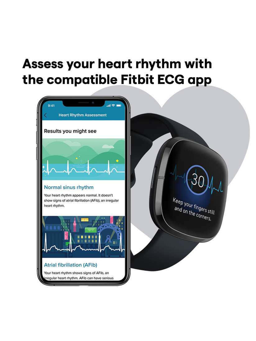 Smart Watch Fitbit Sense Ecg Approval Smartwatch Watch Afib